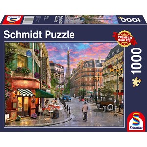 Schmidt Spiele (58387) - "Street to The Eiffel Tower" - 1000 pieces puzzle