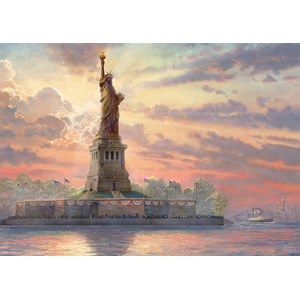 Schmidt Spiele (59498) - Thomas Kinkade: "Statue of Liberty" - 1000 pieces puzzle