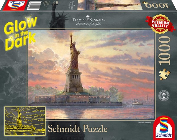Schmidt Spiele (59498) - Thomas Kinkade: "Statue of Liberty" - 1000 pieces puzzle