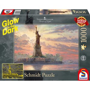 Schmidt Spiele (59498) - Thomas Kinkade: "Statue of Liberty" - 1000 pieces puzzle