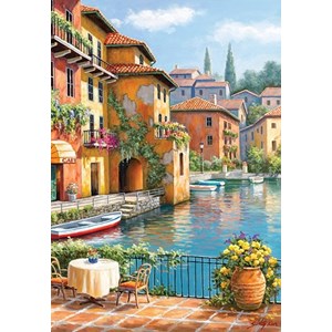 Anatolian (PER3294) - Sung Kim: "Café at the Canal" - 260 pieces puzzle