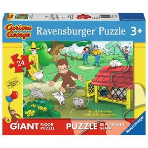 Ravensburger (05549) - "Curious George, Fun Giant" - 24 pieces puzzle