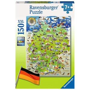 Ravensburger (10049) - "My Map of Germany" - 150 pieces puzzle