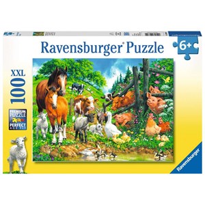 Ravensburger (10689) - "Animal Get Together" - 100 pieces puzzle
