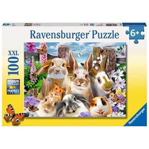 Ravensburger (10949) - "Rabbit Selfie" - 100 pieces puzzle