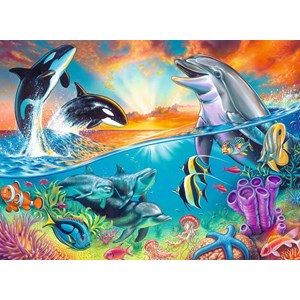 Ravensburger (12900) - "Ocean Dwellers" - 200 pieces puzzle