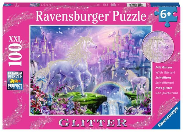 Ravensburger (12907) - "Unicorn Kingdom" - 100 pieces puzzle