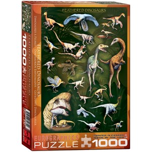 Eurographics (6000-0072) - "Feathered Dinosaurs" - 1000 pieces puzzle