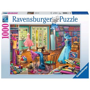 Ravensburger (15276) - "Seamstress Shop" - 1000 pieces puzzle