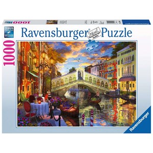 Ravensburger (15286) - "Sunset Over Rialto" - 1000 pieces puzzle