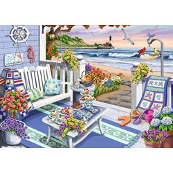 Ravensburger (16437) - "Cozy Series, Seaside Sunshine" - 300 pieces puzzle