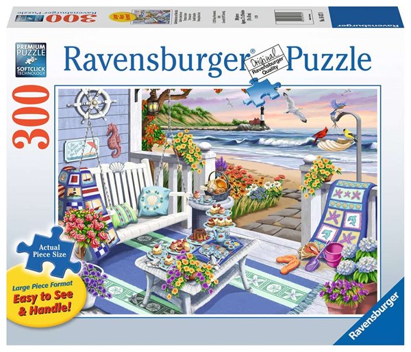 Ravensburger (16437) - "Cozy Series, Seaside Sunshine" - 300 pieces puzzle