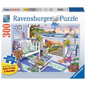 Ravensburger (16437) - "Cozy Series, Seaside Sunshine" - 300 pieces puzzle