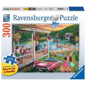 Ravensburger (16438) - "Summer at The Lake" - 300 pieces puzzle
