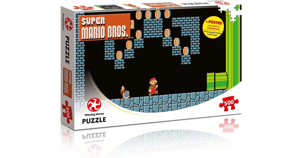 Super Mario 500 piece Jigsaw puzzle - winning moves with Poster