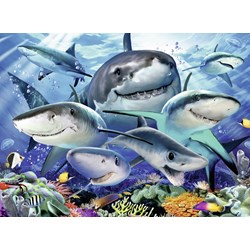 Ravensburger (13225) - Howard Robinson: "Smiling Sharks" - 300 pieces puzzle