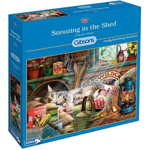 Gibsons (G6248) - Steve Read: "Snoozing in The Shed" - 1000 pieces puzzle