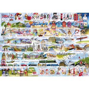Gibsons (G7100) - Val Goldfinch: "Cream Teas & Queuing" - 1000 pieces puzzle