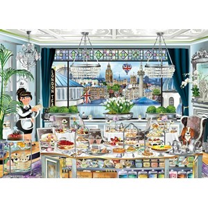 Ravensburger (13985) - "London Tea Party" - 1000 pieces puzzle