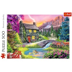Trefl (37325) - "Mountain Idyll" - 500 pieces puzzle