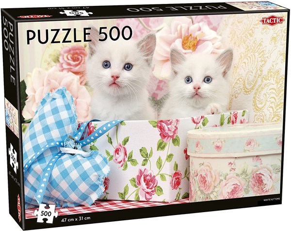 Tactic (55256) - "White Kittens" - 500 pieces puzzle