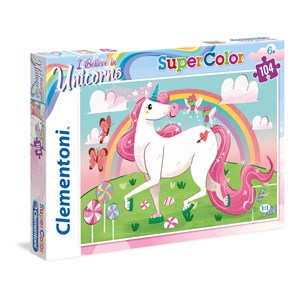 Clementoni (27109) - "I Believe in Unicorns" - 104 pieces puzzle