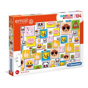 Clementoni (27285) - "Emoji" - 104 pieces puzzle