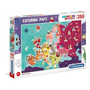 Clementoni (29061) - "Exploring Maps" - 250 pieces puzzle
