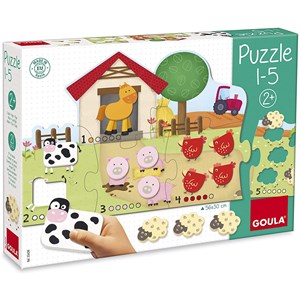 Goula (53438) - "Animal Shapes" - 5 pieces puzzle
