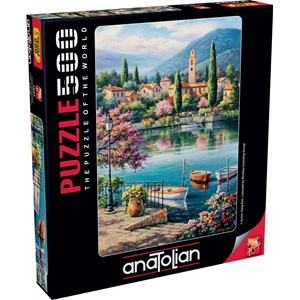Anatolian (3597) - Sung Kim: "Village Lake Afternoon" - 500 pieces puzzle
