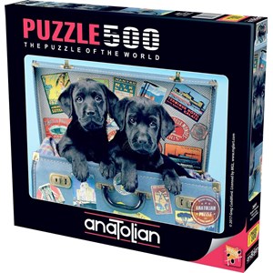 Anatolian (3601) - "The trunk with puppies" - 500 pieces puzzle