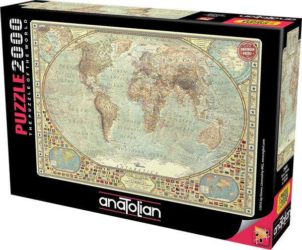 Anatolian (3935) - "World Map" - 2000 pieces puzzle