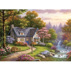 Anatolian (3940) - Sung Kim: "Stonybrook Falls Cottage" - 2000 pieces puzzle
