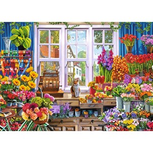 Falcon (11196) - "Floras Flower Shoppe" - 1000 pieces puzzle
