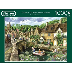 Falcon (11233) - Fiona Osbaldstone: "Castle Combe, Wiltshire" - 1000 pieces puzzle
