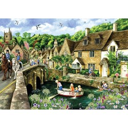 Falcon (11233) - Fiona Osbaldstone: "Castle Combe, Wiltshire" - 1000 pieces puzzle