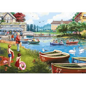 Falcon (11252) - Alla Badsar: "The Boating Lake" - 1000 pieces puzzle
