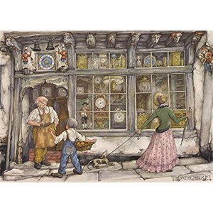 Jumbo (18826) - Anton Pieck: "The Clock Shop" - 1000 pieces puzzle