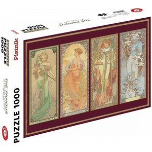 Piatnik (5576) - Alphonse Mucha: "The seasons" - 1000 pieces puzzle