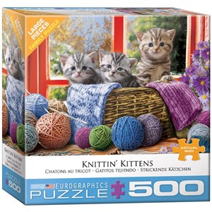 Eurographics (8500-5500) - "Knittin' Kittens" - 500 pieces puzzle