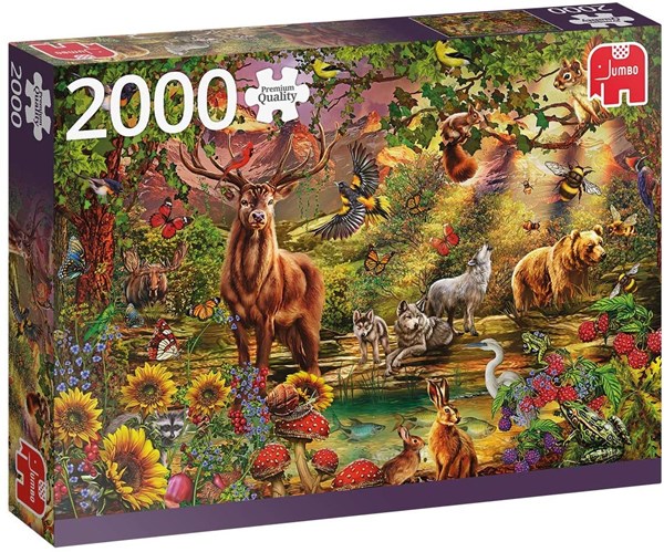 Jumbo (18868) - "Magic Forest at Sunset" - 2000 pieces puzzle