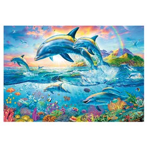 Trefl (26162) - "Dolphin Family" - 1500 pieces puzzle