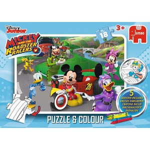 Jumbo (19672) - "Mickey and The Roadster Racers" - 18 pieces puzzle