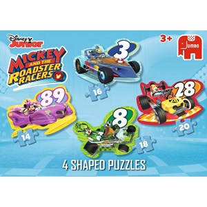 Jumbo (19671) - "Disney, Mickey and the Roadster Racers" - 14 16 18 20 pieces puzzle