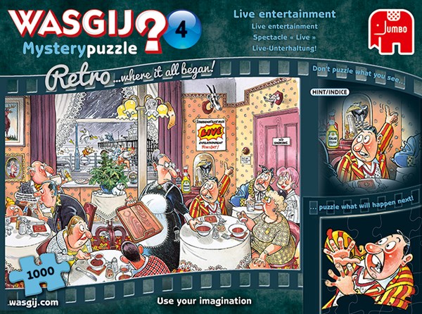 Jumbo (19177) - "Retro Mystery 4, Live Entertainment" - 1000 pieces puzzle
