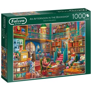 Falcon (11267) - Eduard Shlyakhtin: "Afternoon at The Bookshop" - 1000 pieces puzzle