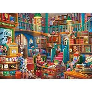Falcon (11267) - Eduard Shlyakhtin: "Afternoon at The Bookshop" - 1000 pieces puzzle