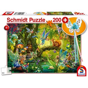 Schmidt Spiele (56333) - "Fairy in the Woods Including Fairy Wand" - 200 pieces puzzle