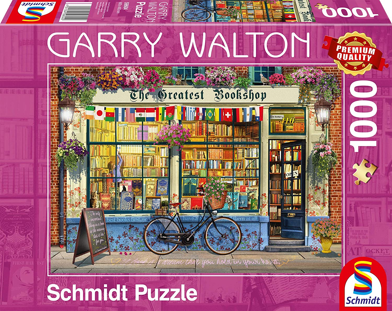 BUCHHANDLUNG BOOK STORE Schmidt Puzzle 59604-1000 Pcs. GARRY WALTON 