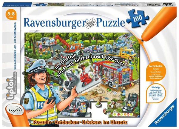 Ravensburger (00554) - "Entdecken, Erleben, im Einsatz (German)" - 100 pieces puzzle
